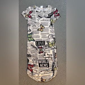 No Boundaries Short Sleeve Dress Womens Size Small 3-5 White And Black